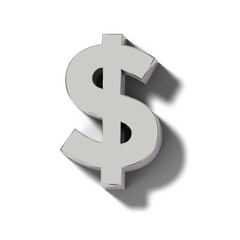 リアルなシルバーの文字ブロックの$