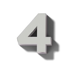 Obraz premium リアルなシルバーの文字ブロックの4