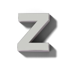 リアルなシルバーの文字ブロックのZ
