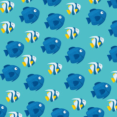 background, sea underwater life, fishes animals vector illustration design