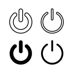 Set of Power icons. Power Switch Icon. Start power icon