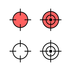 Set of Target icons. Target vector icon. goal icon. marketing target. Aim