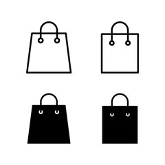 Set of Shopping bag icons. Shopping bag vector icon