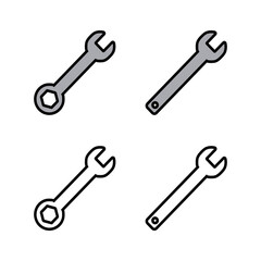 Set of wrench icons. Wrench vector icon. Spanner symbol