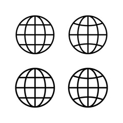 Set of Web icons. Website vector icon. Internet world vector