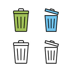 Set of Trash icons. trash can icon. Delete icon vector