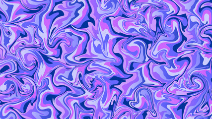 An abstract marble, paint swirl effect in a cyber purple and blue retro colour scheme. Vector illustration, for background/texture/wallpaper.