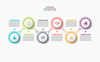 Business data visualization. timeline infographic icons designed for abstract background template milestone element modern diagram process technology digital marketing data presentation chart Vector