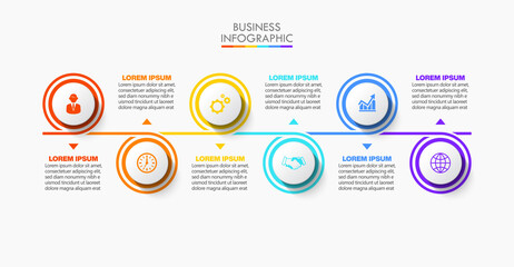 Business data visualization. timeline infographic icons designed for abstract background template milestone element modern diagram process technology digital marketing data presentation chart Vector