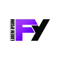 Letter FY logo icon design vector. monogram logo vector illustration