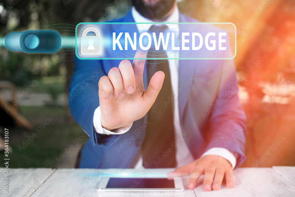 Poster writing note showing knowledge. business concept for skills that an individual has gained through ex