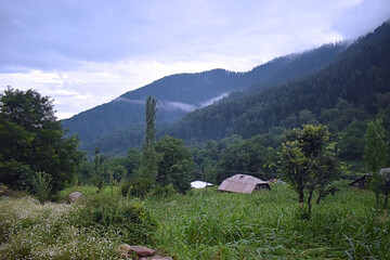 Fototapeta na wymiar Beautiful landscape photograph of Kashmir India.