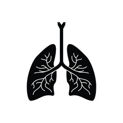 Lung. Lung icon, Lung vector, Lung icon vector, Lung icon isolated flat, Lung icon design illustration, lung icon design concept. Lung simple sign.
