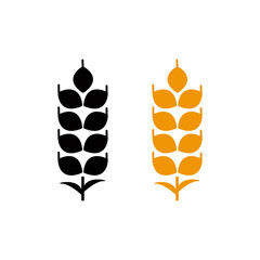Wheat icon vector logo template