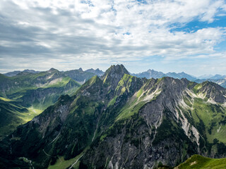 Panoramic hike at the Nebelhorn in Allgau