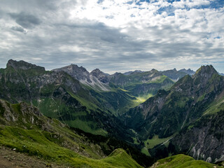 Panoramic hike at the Nebelhorn in Allgau