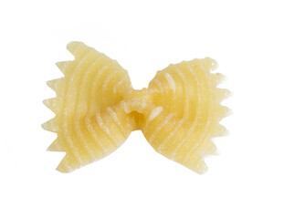 raw pasta isolated on white background
