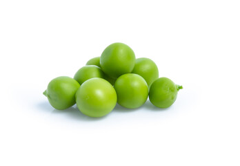green pea vegetable bean isolated on white background