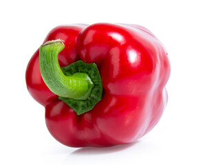 red sweet pepper isolated on white background