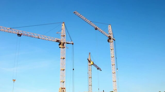 construction site with cranes
