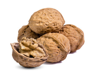 walnut isolated on white background