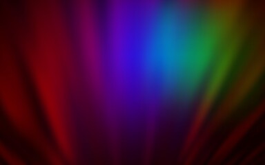 Dark Multicolor vector texture with colored lines. Lines on blurred abstract background with gradient. Pattern for ad, booklets, leaflets.