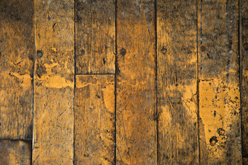 年を経た床　床板の傷