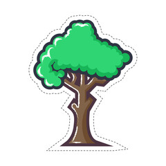 Tree leaves sticker