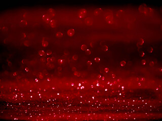 Abstract red bokeh lights with soft light background. Blur wall.