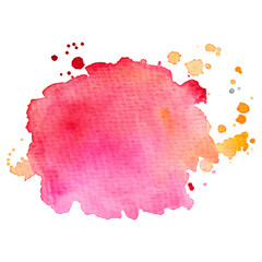 Colorful abstract watercolor stain with splashes and spatters. Modern creative background for trendy design.