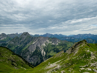 Panoramic hike at the Nebelhorn in Allgau