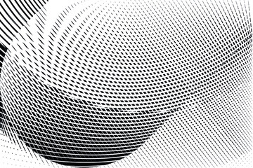 Abstract halftone dots and lines background, geometric dynamic pattern, vector modern design texture for card, flyer, cover, poster, decoration.