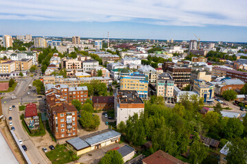Obraz premium The city of Ivanovo from a bird's eye view, 05/26/2020, Ivanovo, Ivanovo region, Russia.