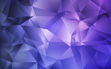 Fototapeta premium Dark Purple vector gradient triangles texture. Creative geometric illustration in Origami style with gradient. Completely new template for your banner.