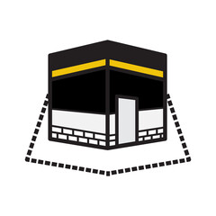 Kaaba mecca icon vector logo template