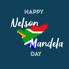 Nelson Mandela Day flag card july bird