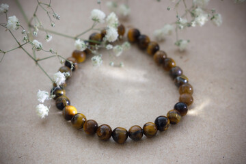 Handmade bracelet with natural stones