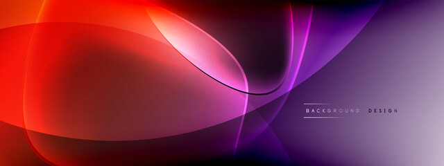 Vector abstract background - liquid bubble shapes on fluid gradient with shadows and light effects. Shiny design template for text