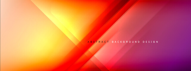 Motion concept neon shiny lines on liquid color gradients abstract backgrounds. Dynamic shadows and lights templates for text