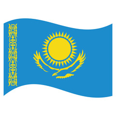 kazakhstan national flags icon vector symbol of country