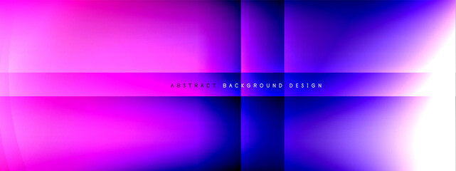 Vector abstract background - circle and cross on fluid gradient with shadows and light effects. Techno or business shiny design templates for text