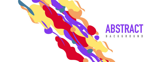 Trendy liquid style shapes abstract design, dynamic vector background for placards, brochures, posters, web landing pages, covers or banners