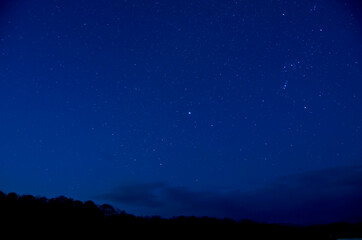 西の夜空の星　11月の北海道