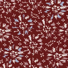 Deurstickers Bordeaux Abstracte bloem naadloze patroon achtergrond