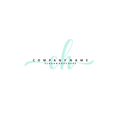 C H CH Initial handwriting and signature logo design with circle. Beautiful design handwritten logo for fashion, team, wedding, luxury logo.