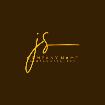 JS initials signature logo. Handwriting logo vector templates. Logo for business, beauty, fashion, signature.