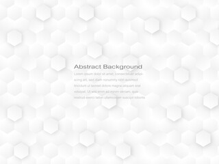Abstract geometric or isometric tile honeycomb texture white and gray polygon or low poly vector technology concept background.