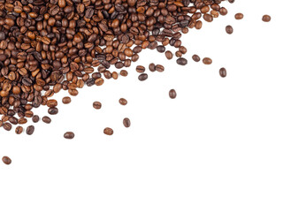 Roasted Thai coffee beans texture background