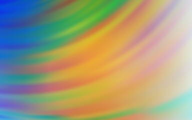 Light Blue, Yellow vector background with wry lines. Colorful illustration in simple style with gradient. Colorful wave pattern for your design.