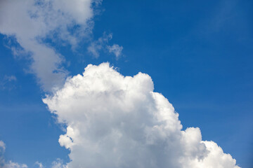 blue sky with clouds and clouds on a summer day